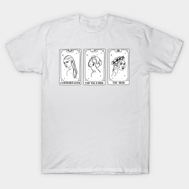 ACOTAR Archeron Sisters Minimalist Tarot T-Shirt by baranskini